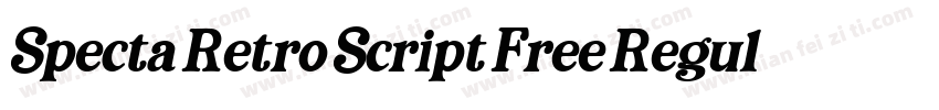 Specta Retro Script Free Regular字体转换